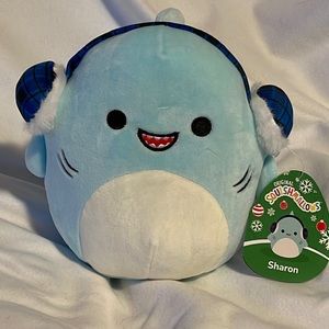 Kellytoy Squishmallows Sharon The Blue Shark 7.5” Plush Earmuffs Winter